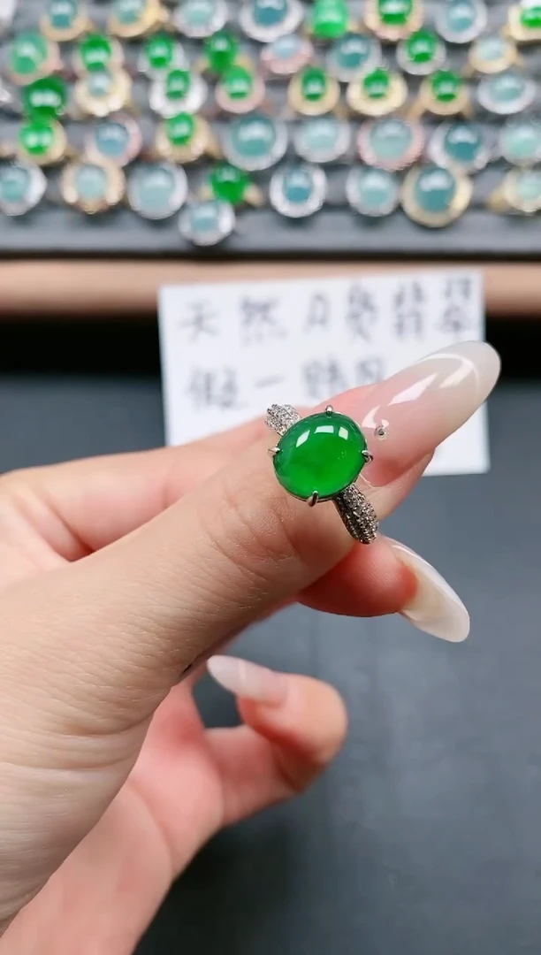 【闪购商品】翡翠戒指银S925镶嵌111111111