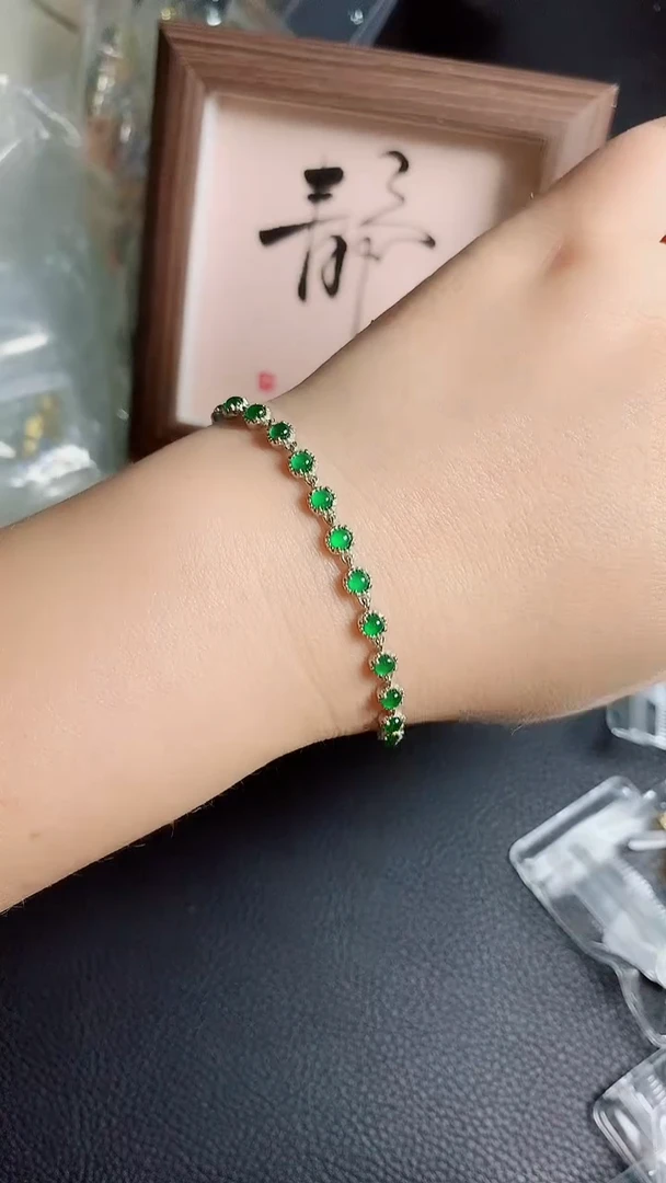 银S925镶嵌戒指翡翠 天然翡翠A货s925银镶