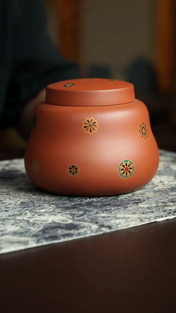 茶杯紫砂47号宜兴紫砂原矿作品茶叶罐