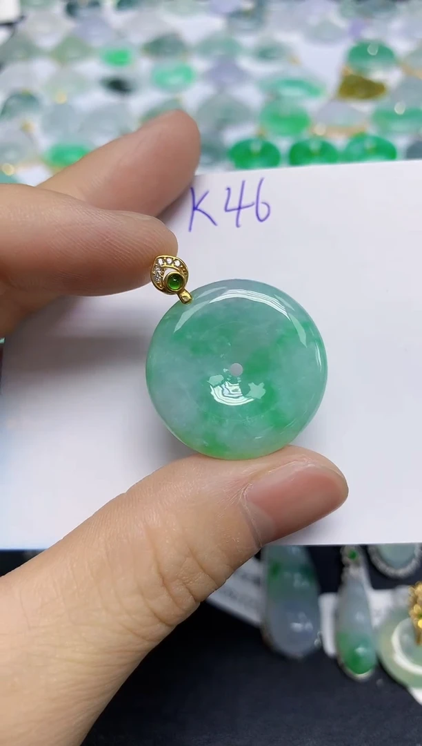 颈饰未镶嵌翡翠天然缅甸翡翠A货翡翠百元以上9元证书费自理