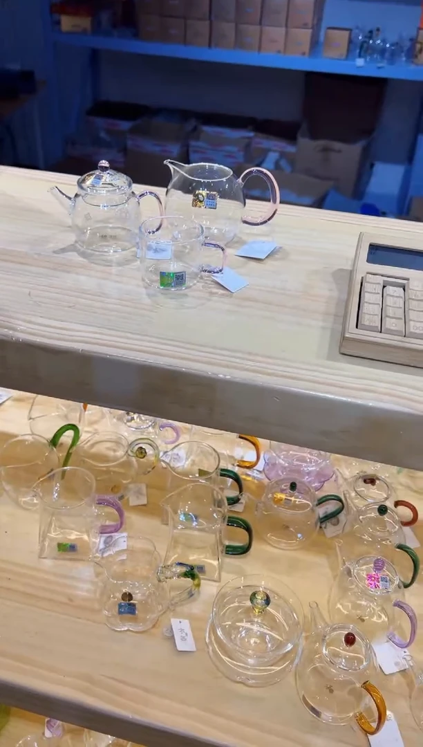 禾器-皮球花言卿壶-浅粉色+畅然茶海浅粉+清禾杯浅粉1只