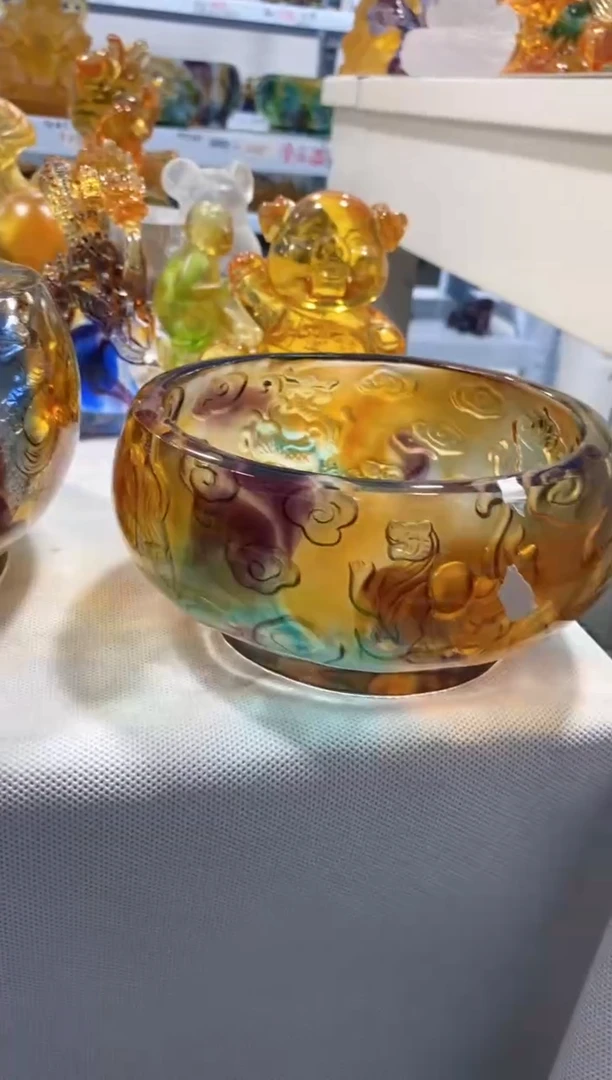 手工艺品琉璃265微瑕 古法琉璃 介意勿拍 不退不换
