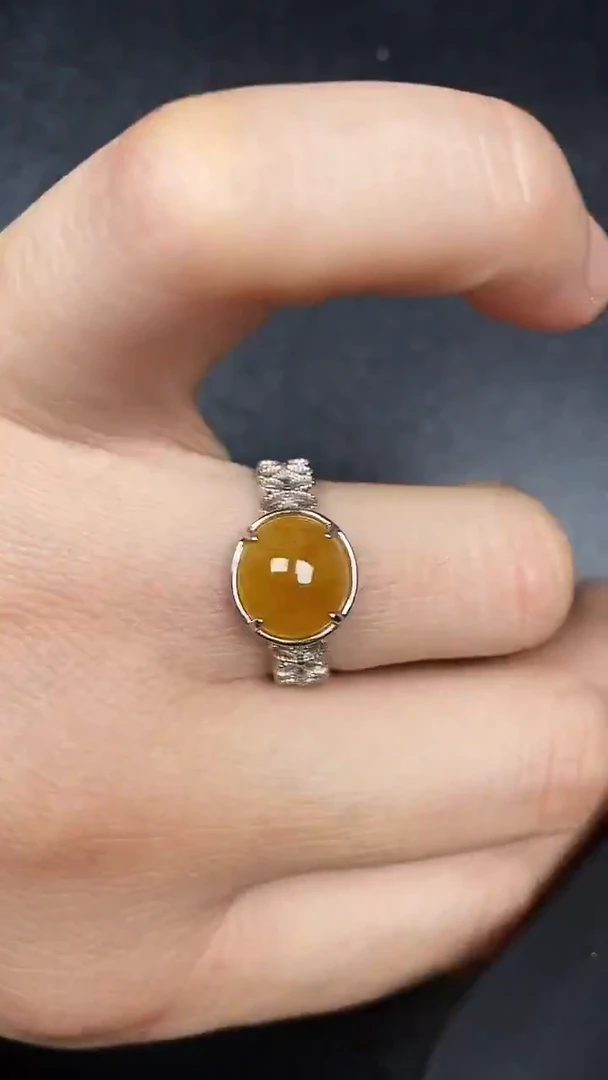 银S925镶嵌戒指翡翠1210