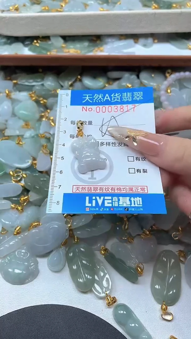 颈饰未镶嵌翡翠净货挂件-3817