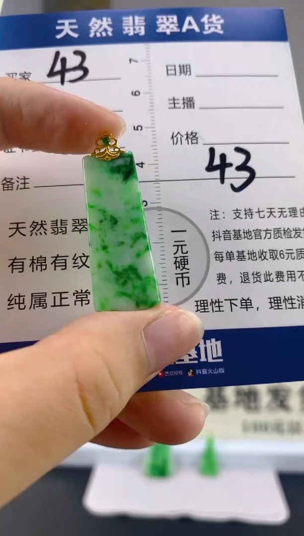 【闪购商品】翡翠颈饰18K金镶嵌天然A货翡翠