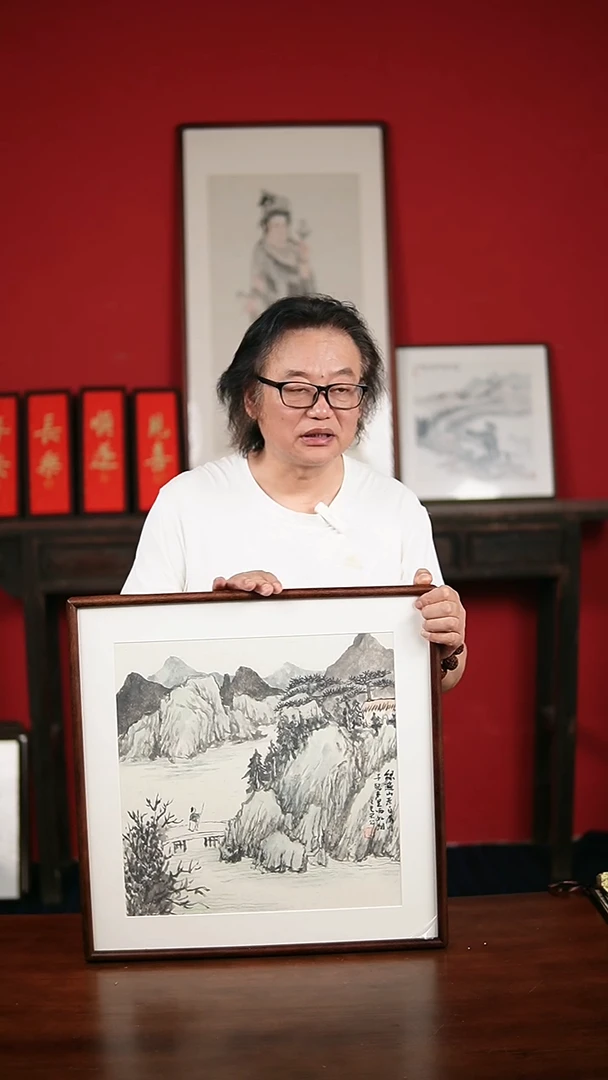 国画手写手绘-50*50带框