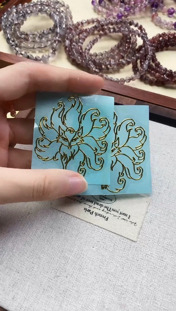 未镶嵌摆件水晶凤九手机贴 多样性发一