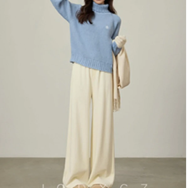 【153的日常】灯芯绒垂垂裤显瘦针织直筒24DK134