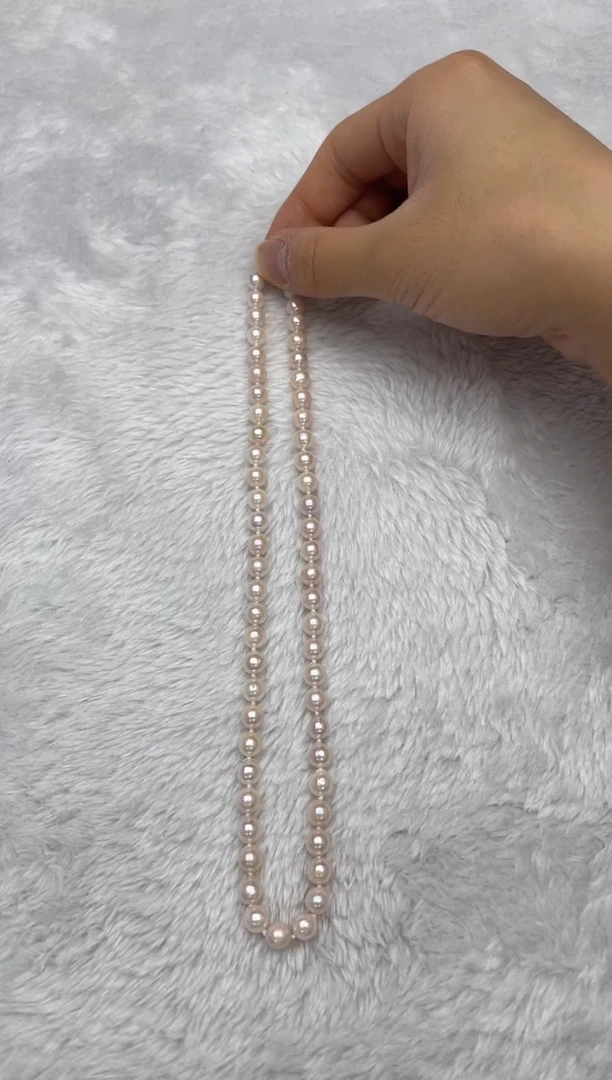 项链银S925镶嵌海水珍珠AK6.5-7mm