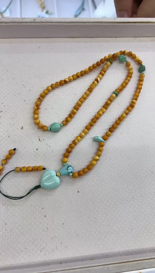 琥珀颈饰未镶嵌项链多样性发起一