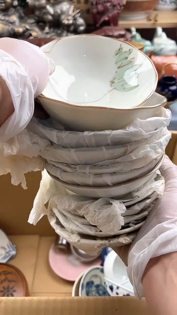 瓷片英歌瓷器满19.9包邮