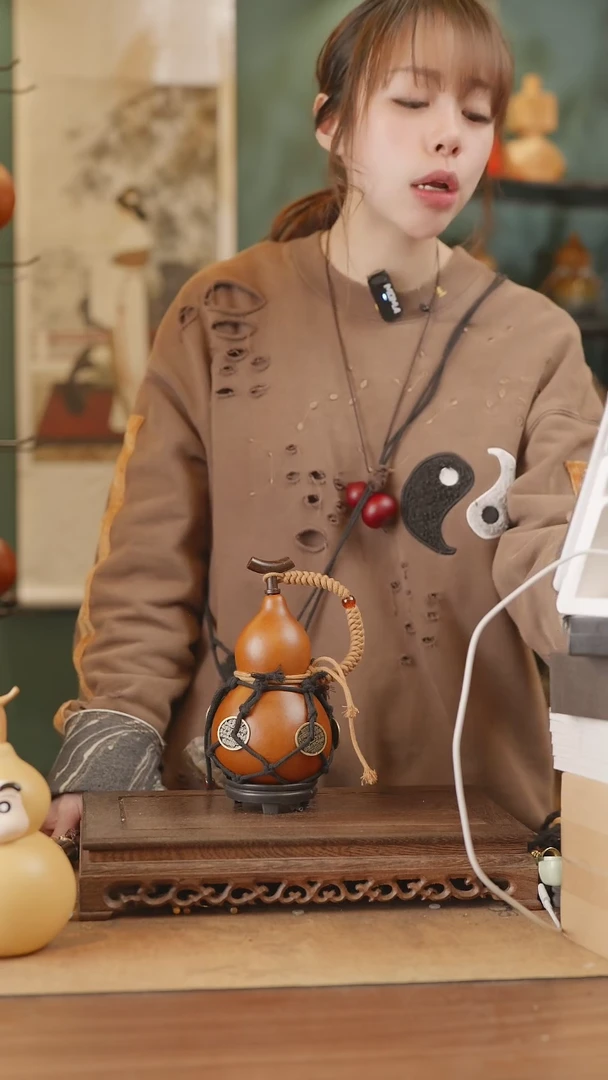 【闪购商品】334号精品天然大漆工艺防渗内胆酒葫芦~