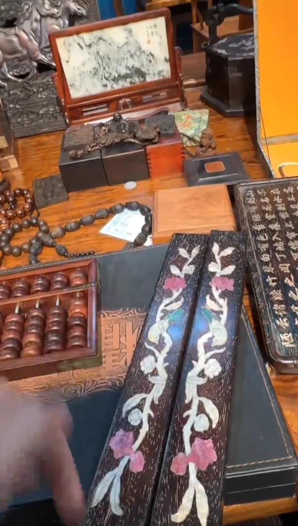 【闪购商品】木紫檀螺钿镇尺0000000000
