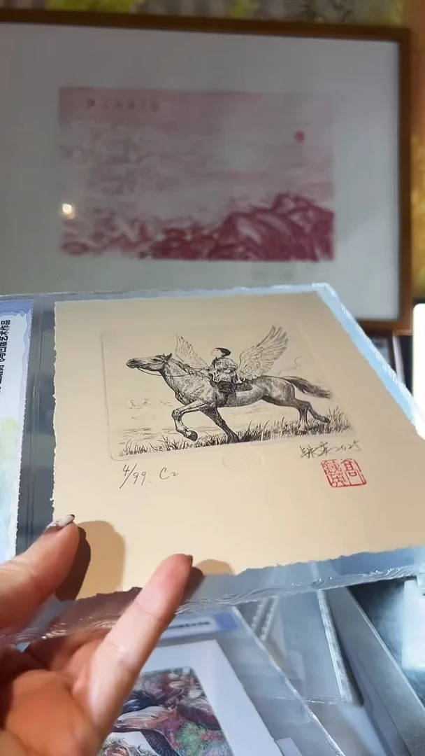 高铁英手工雕刻飞马作品