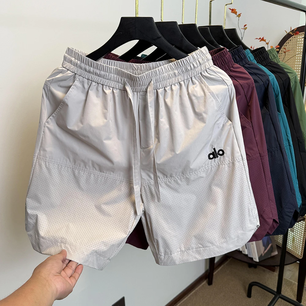 短裤男夏季速干透气休闲百搭简约凉感轻薄宽松冰丝沙滩五分裤子