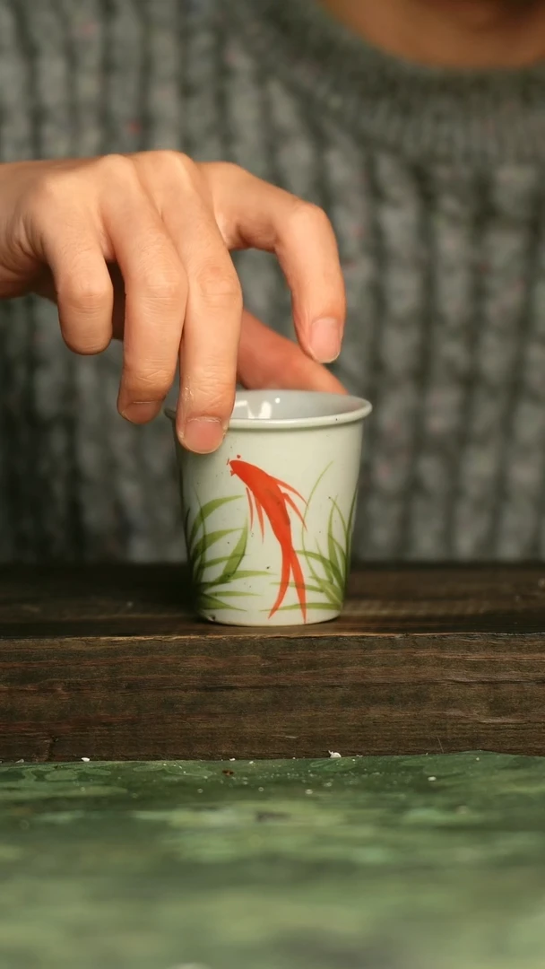 陶瓷青诗集手工手绘瓷器