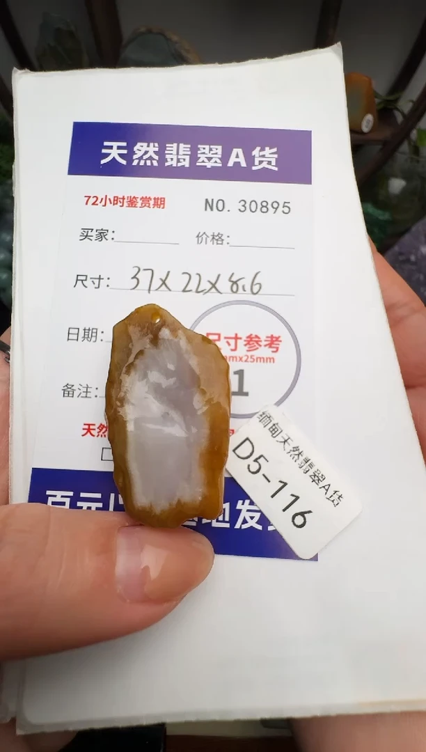 颈饰未镶嵌翡翠原石30895