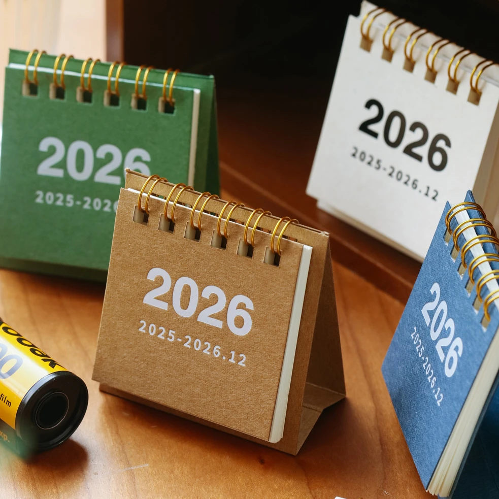 2026年日历本卡通可爱简约迷你小台历学生创意日历桌面摆台小摆件