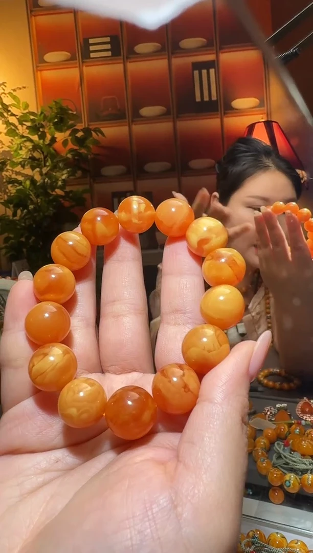 蜜蜡颈饰未镶嵌1877天然蜜蜡珠宝奇石全都保真