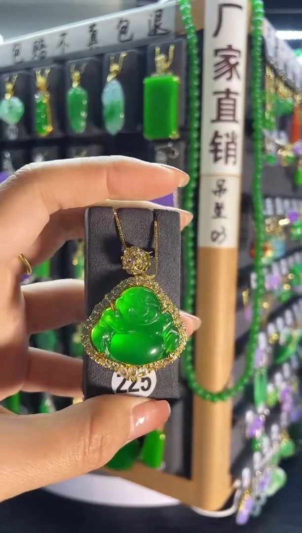 【闪购商品】翡翠耳饰银S925镶嵌225...