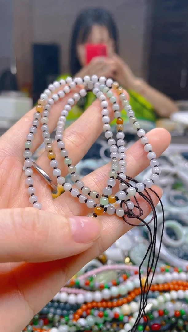 翡翠未镶嵌颈饰3MM/K/翡翠A货一图一物