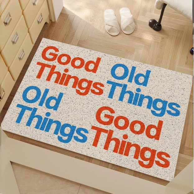 法式字母入户门口地垫丝圈脚垫玄关防滑可裁剪家用入户门垫地毯