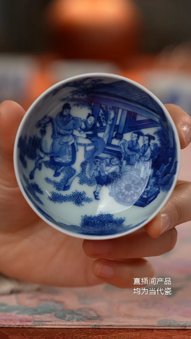 天心雅器慕古长亭送别图杯