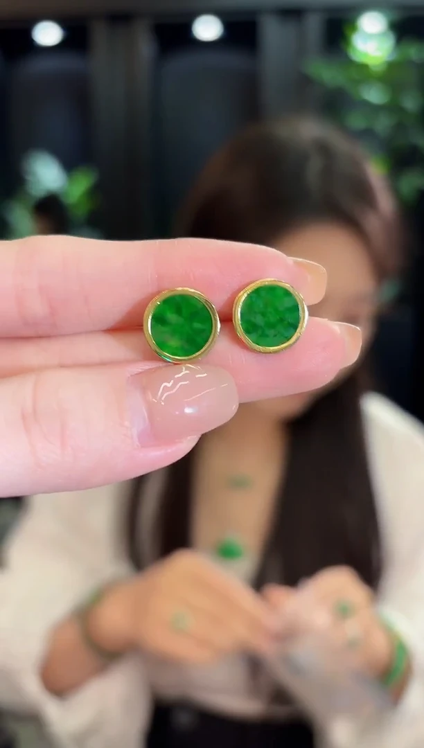 未镶嵌翡翠耳饰 缅甸A货/支持复检/一件