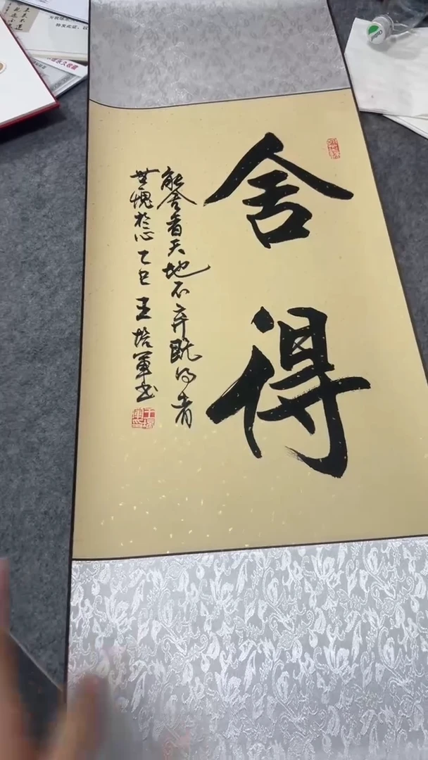 书法王培军 舍得 110*40