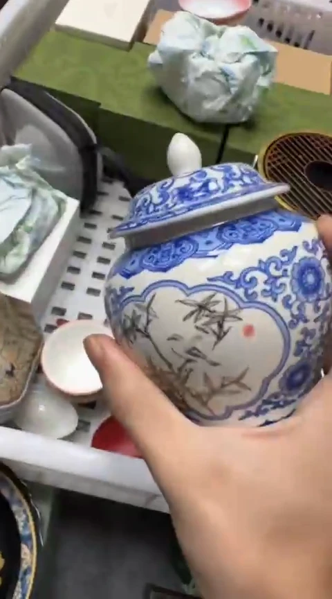 摆件陶茶具茶具茶具茶叶罐将军