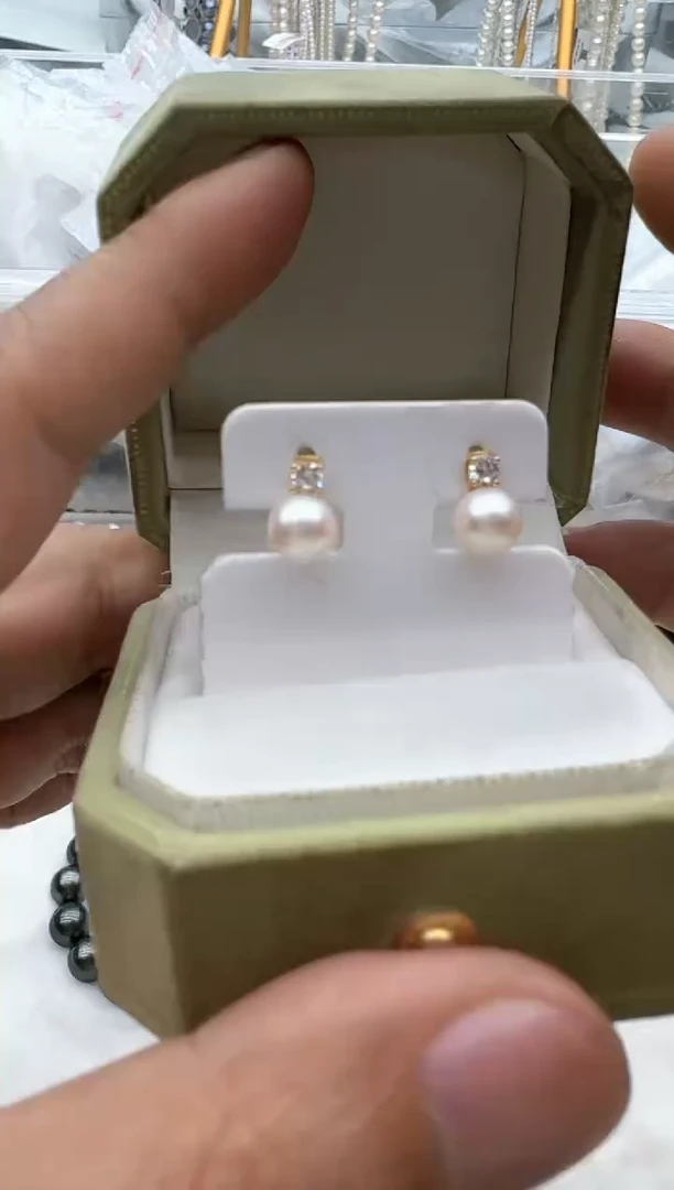 【闪购商品】海水珍珠耳饰银S925镶嵌非基地发货不带证书