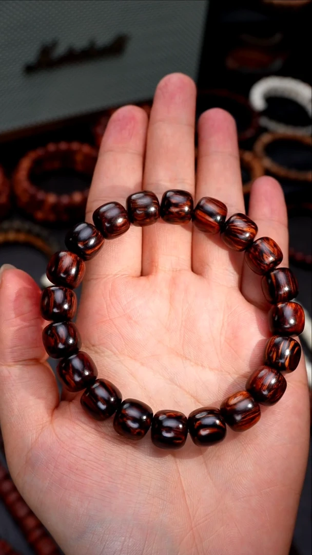 手串/手链黄花梨/降香黄檀花梨公红降10*11老型珠单圈一档熟结