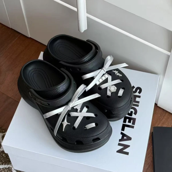 诗歌兰女鞋可爱甜美厚底洞洞鞋夏季新款休闲百搭包头凉拖鞋00678