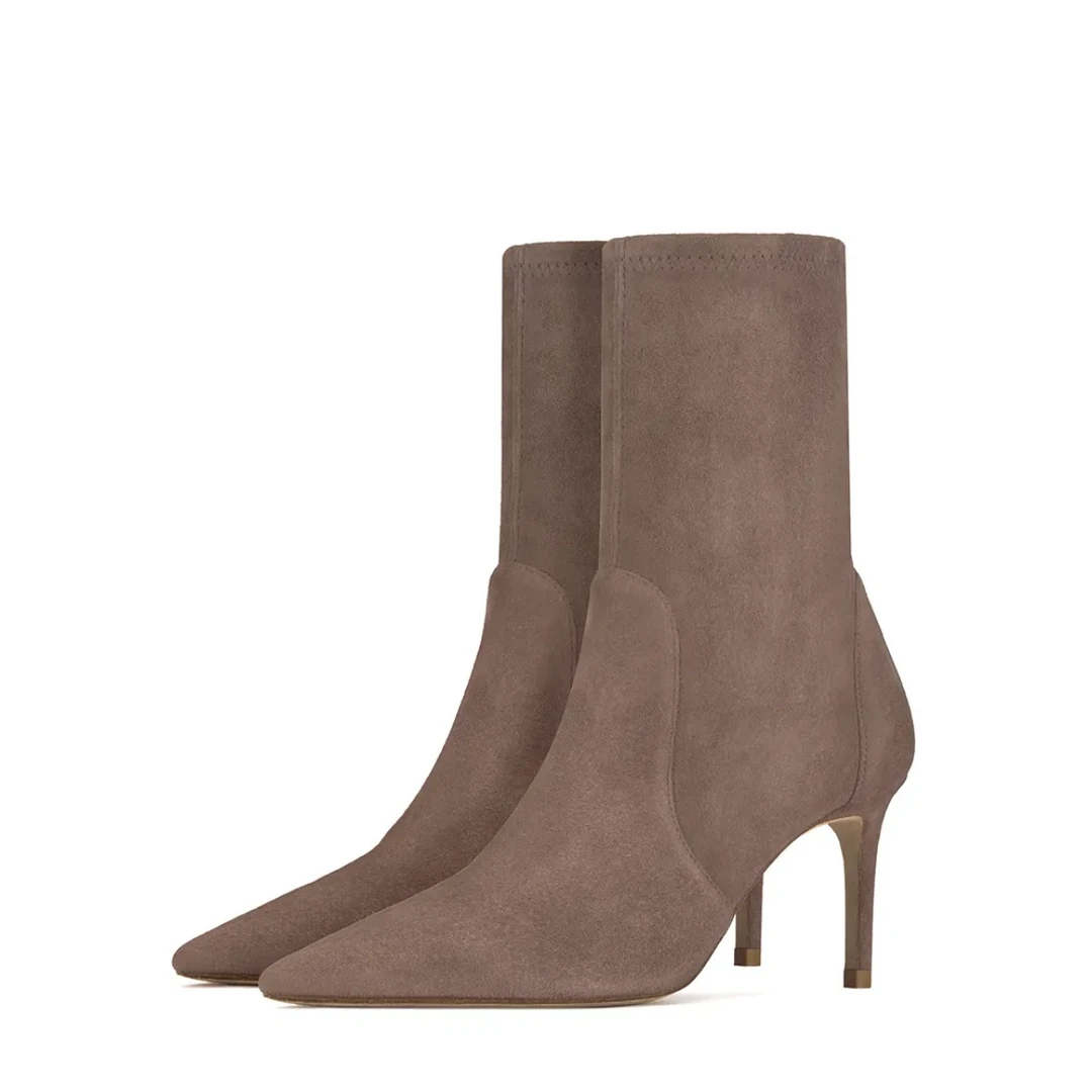 【哈尔滨卓展SW】STUART POWER BOOTIE 75暖灰褐磨砂皮短靴