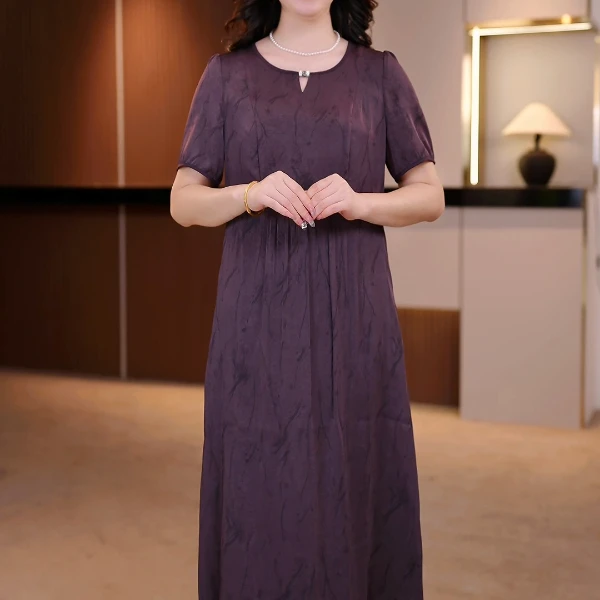 夏季新款大码女装连衣裙加肥加大收腰连衣裙【D1】SXE-25-3137