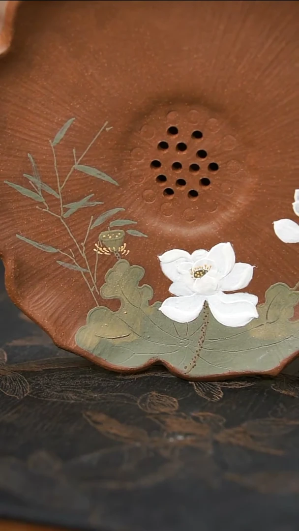 茶壶紫砂降坡白莲湿泡