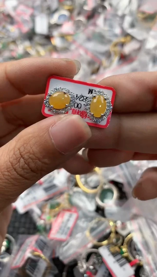 银S925镶嵌戒指翡翠14               1