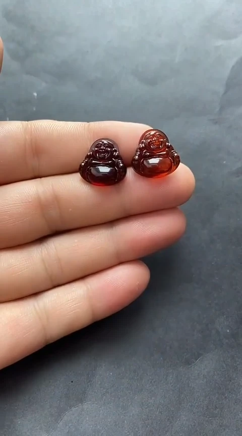 未镶嵌琥珀裸石琥珀耳钉