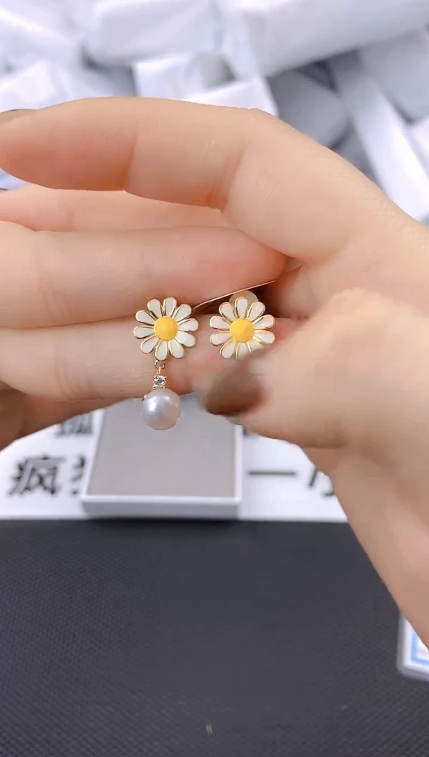 未镶嵌耳饰淡水珍珠ed1006