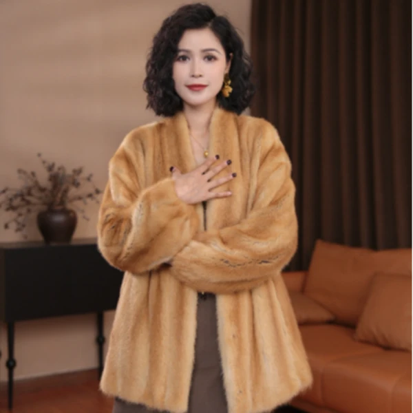 『』全抽刀工艺｜原生貂 高端水貂气质设计师款｜68衣长