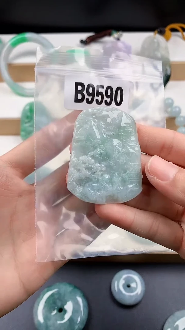 颈饰未镶嵌翡翠天然翡翠珠宝吊坠挂件