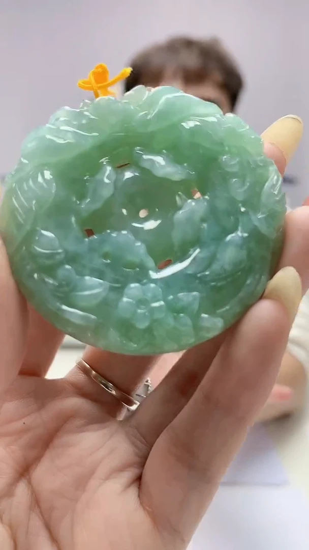 【闪购商品】定制翡翠未镶嵌4868DD-毛货挂件76