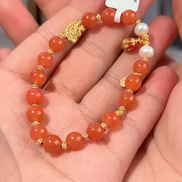 S925南红设计款手链 KT24042229