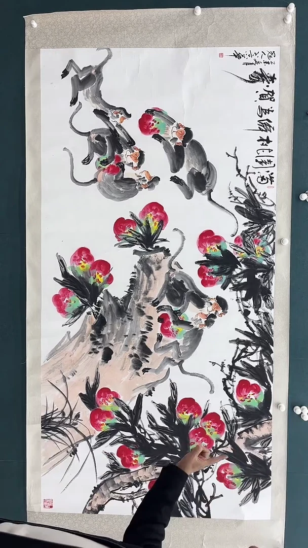 国画王冠人-26平尺-写意-带书