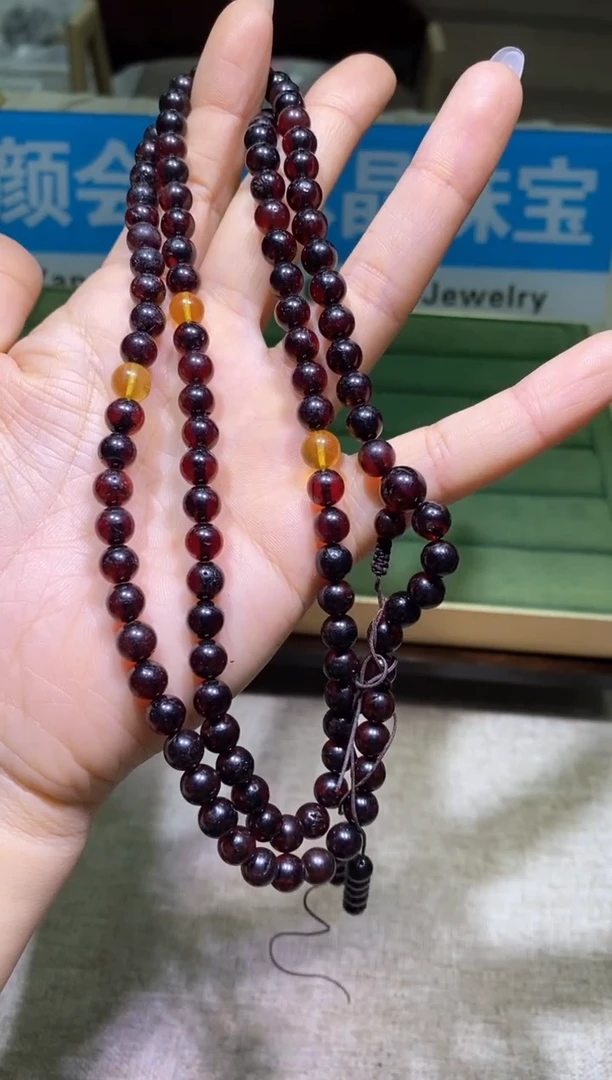 【闪购商品】血珀颈饰未镶嵌多样性发一件069