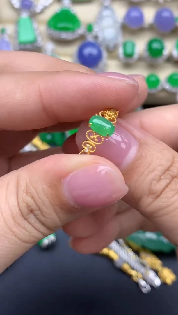 【闪购商品】翡翠戒指18K金镶嵌529-中国好珍宝