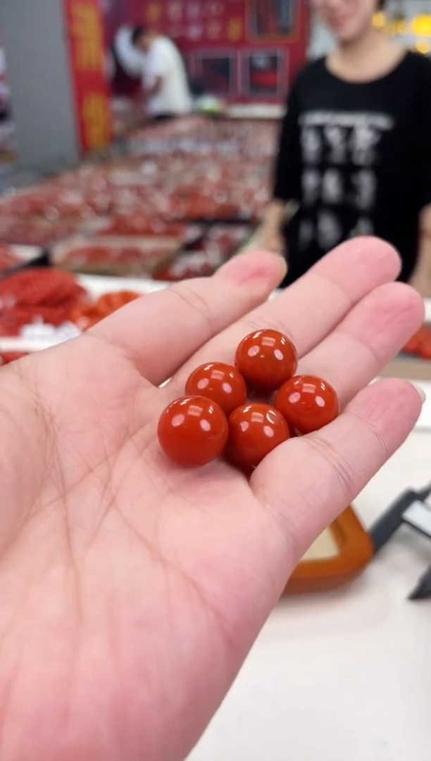 南红玛瑙瓦西单珠14+未镶嵌（多样式发其一）