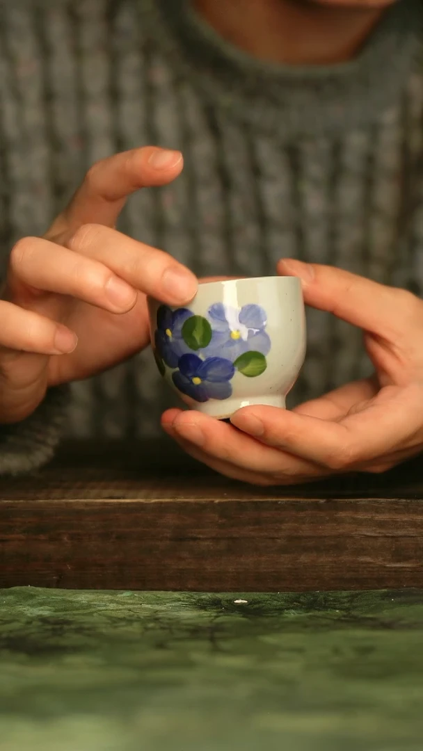 瓷器青诗集手工手绘瓷器