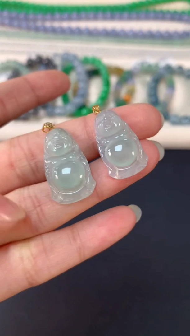 【闪购商品】翡翠吊坠(不含链)18K金镶嵌A792|(多样性发货）拍一发一