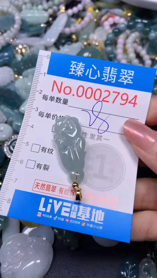 【闪购商品】翡翠颈饰未镶嵌含绳0002794